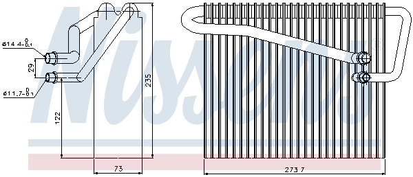 Évaporateur climatisation NISSENS 92301