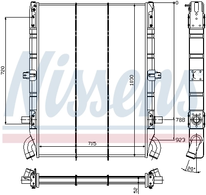 Radiateur, refroidissement du moteur NISSENS 64074