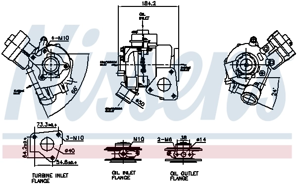Turbocompresseur, suralimentation NISSENS 93536