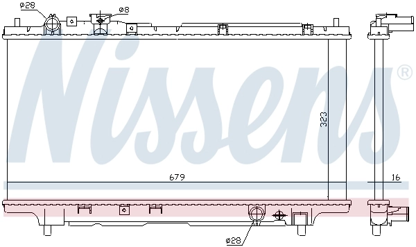 Radiateur, refroidissement du moteur NISSENS 62383A