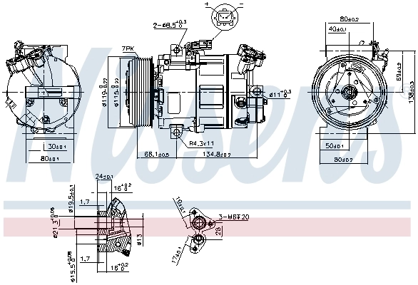 Compresseur, climatisation NISSENS 89313
