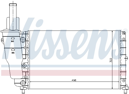 Radiateur, refroidissement du moteur NISSENS 61857