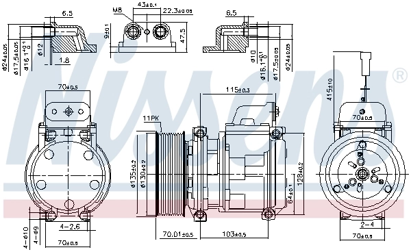 Compresseur, climatisation NISSENS 890331