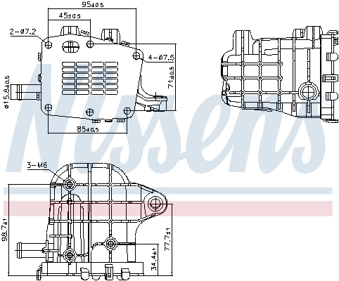 NISSENS 989481 — Радіатор відпрацьованих газів