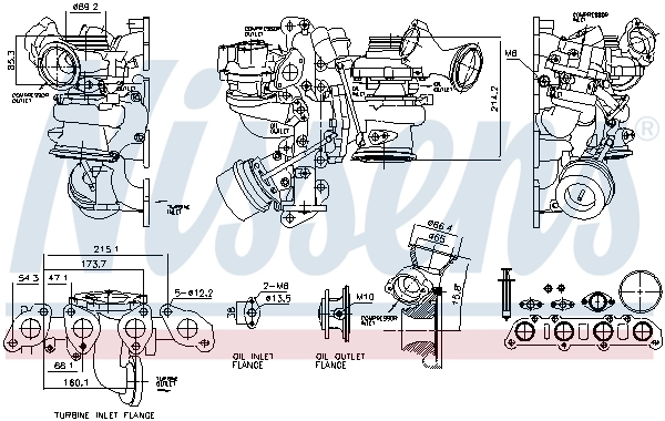 Turbocompresseur, suralimentation NISSENS 93508