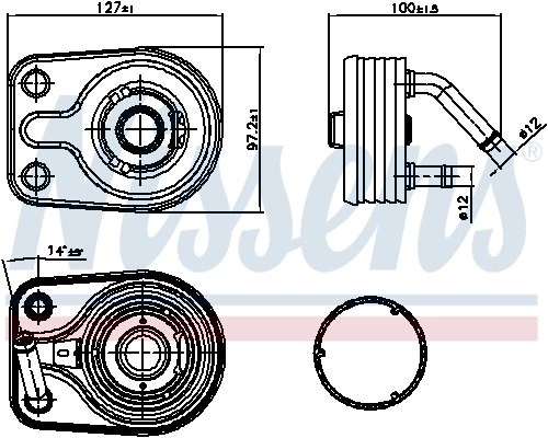 Radiateur d'huile NISSENS 91163