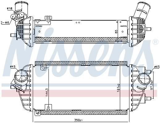 Intercooler, échangeur NISSENS 96538