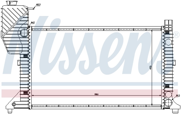 Radiateur, refroidissement du moteur NISSENS 62664A