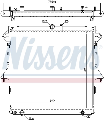 Radiateur, refroidissement du moteur NISSENS 69245