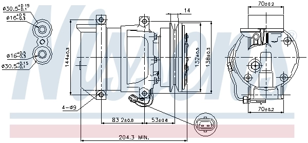 Compresseur, climatisation NISSENS 89108