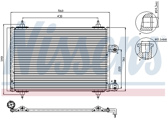 Condenseur, climatisation NISSENS 94560