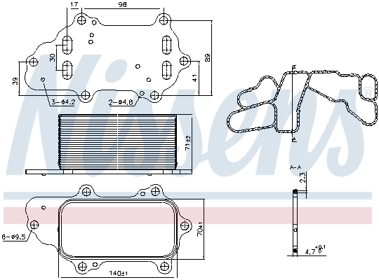 Radiateur d'huile NISSENS 91225