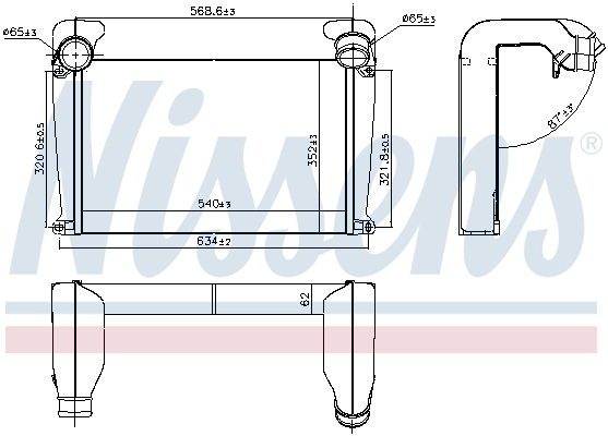 Intercooler, échangeur NISSENS 96986