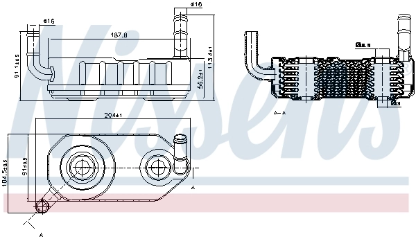Оливний радіатор АКПП NISSENS (90708)