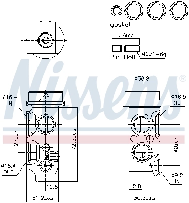 Détendeur, climatisation NISSENS 999544