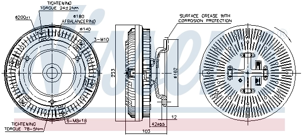 Embrayage, ventilateur de radiateur NISSENS 86040