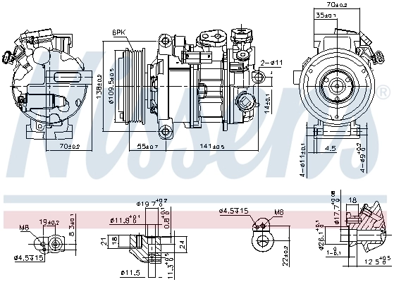 Compresseur, climatisation NISSENS 890595
