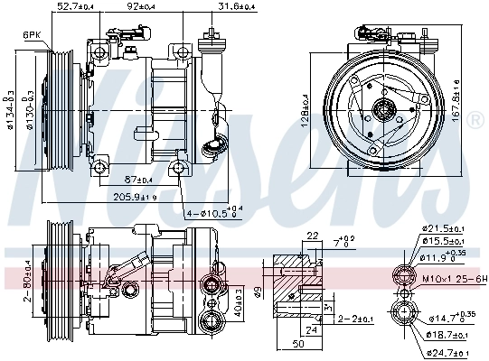 Compresseur, climatisation NISSENS 89120