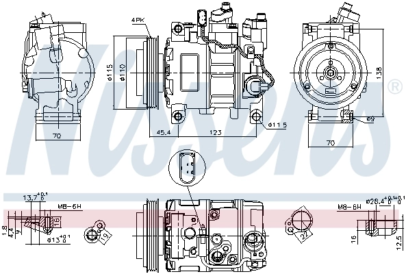Compresseur, climatisation NISSENS 89049