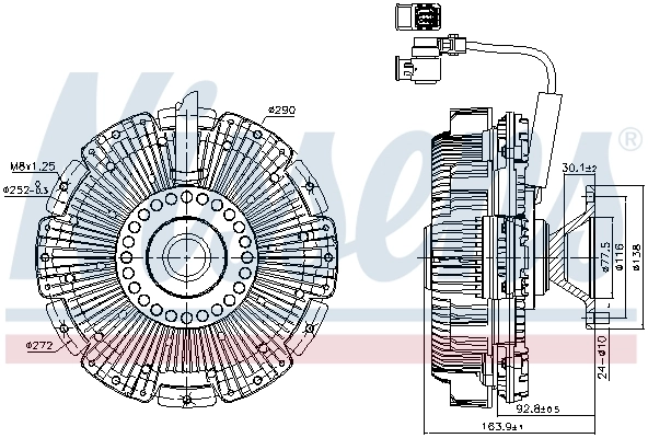 Embrayage, ventilateur de radiateur NISSENS 86248