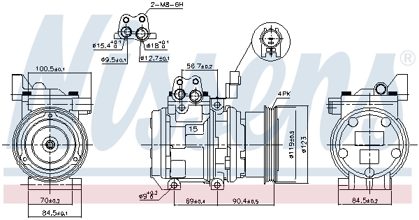 Compresseur, climatisation NISSENS 89299