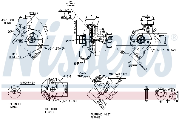 Turbocompresseur, suralimentation NISSENS 93200