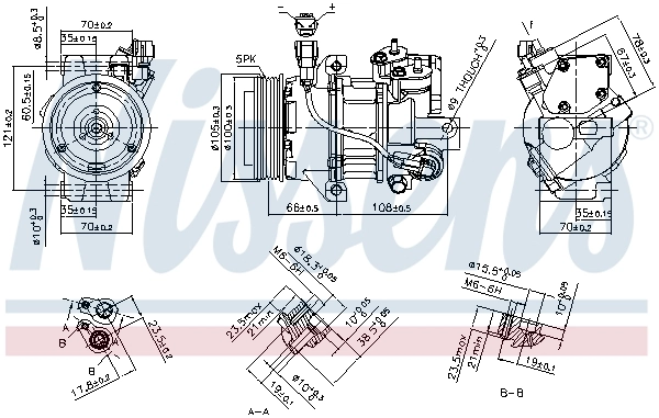 Compresseur, climatisation NISSENS 890077