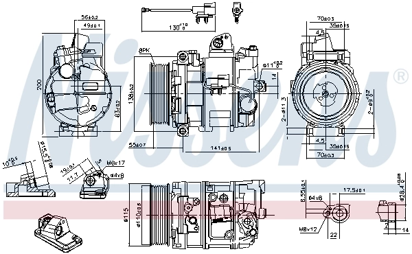 Compresseur, climatisation NISSENS 890082