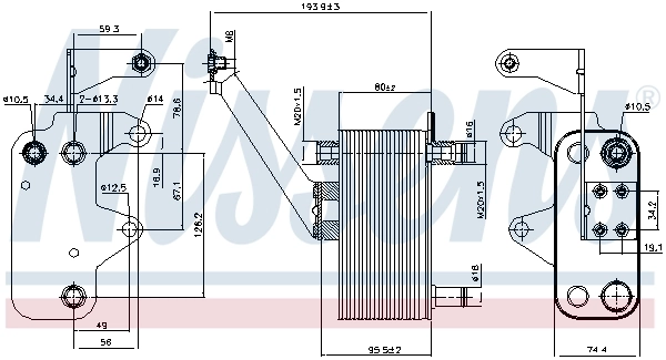 Radiateur d'huile de boîte automatique NISSENS 90952