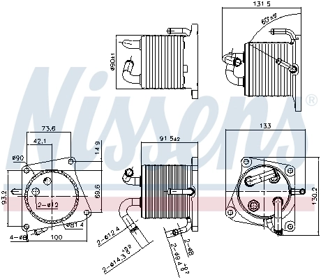 Radiateur d'huile de boîte automatique NISSENS 91293