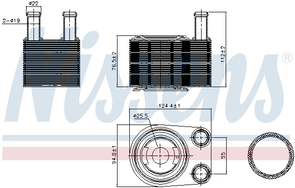Radiateur d'huile NISSENS 90845