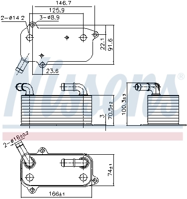 Radiateur d'huile de boîte automatique NISSENS 91389