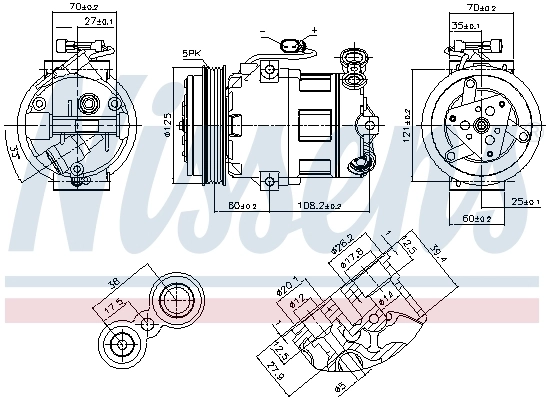 Compresseur, climatisation NISSENS 890185
