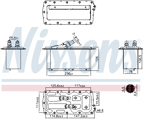 Intercooler, échangeur NISSENS 96158