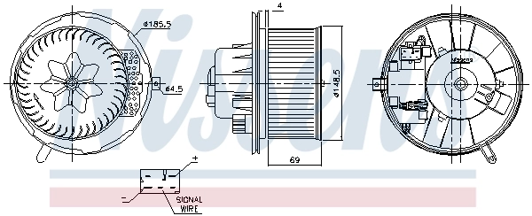 Pulseur d'air habitacle NISSENS 87762