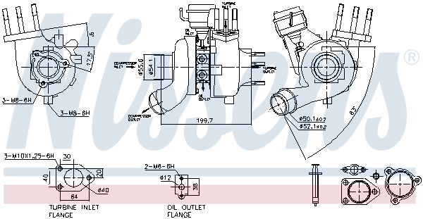 Turbocompresseur, suralimentation NISSENS 93228