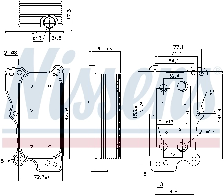 Radiateur d'huile NISSENS 90783