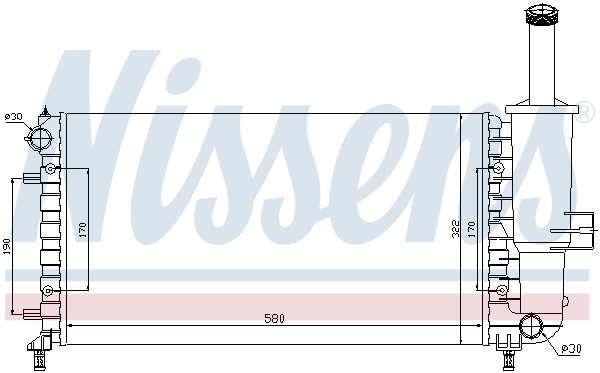 Radiateur, refroidissement du moteur NISSENS 617858