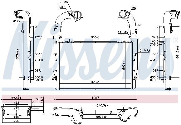 Intercooler, échangeur NISSENS 961578