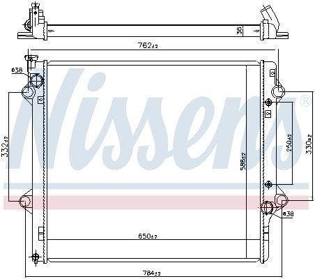 Radiateur, refroidissement du moteur NISSENS 64661