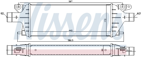 Intercooler, échangeur NISSENS 96484