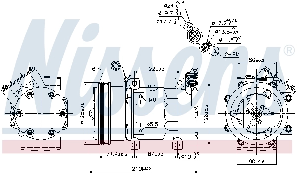Compresseur, climatisation NISSENS 89159