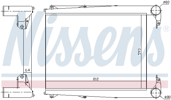 Intercooler, échangeur NISSENS 97074