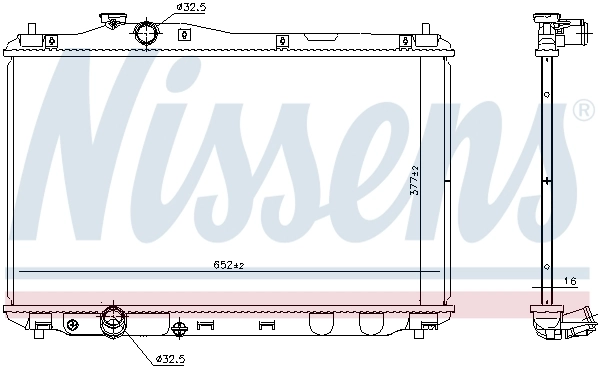 Radiateur, refroidissement du moteur NISSENS 681387