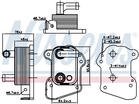Radiateur d'huile NISSENS 90977