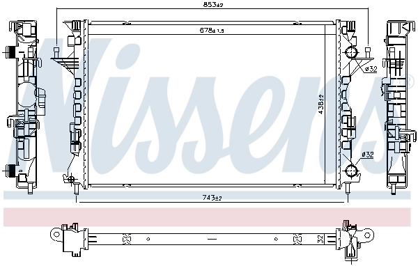 Radiateur, refroidissement du moteur NISSENS 637642