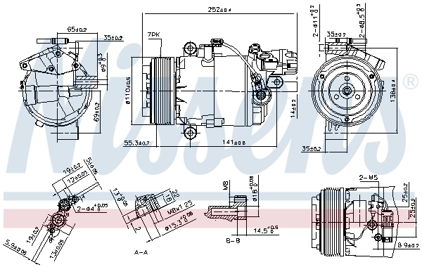 Compresseur, climatisation NISSENS 890071