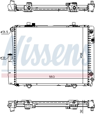 Radiateur, refroidissement du moteur NISSENS 62582A
