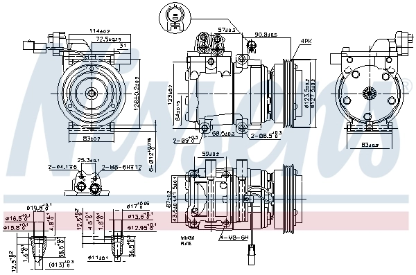 Compresseur, climatisation NISSENS 89291