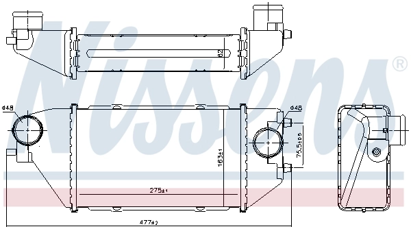 Intercooler, échangeur NISSENS 96231